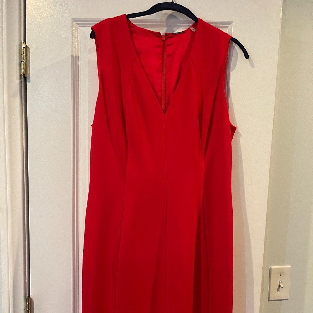 Glossy Red Elie Tahari Roanna Knee Length Dress, NWT, size 14